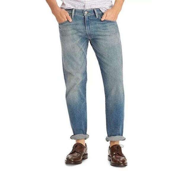 Polo Ralph Lauren Hampton Straight Leg Jeans Relaxed Fit Distressed - Picture 9 of 15